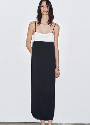 Минималистичное атласное платье zw collection zara