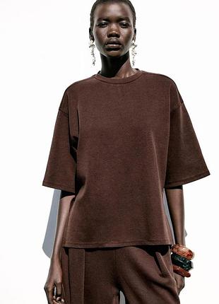 Варена інтерлочна футболка zara