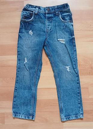 Джинсы потертые next 5-6 лет