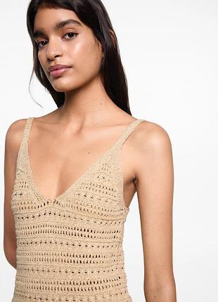 Стильный топ майка ажурной вязки размер s amarea