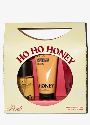 Подарочный набор pink victoria’s secret ho, ho, honey body care gift set