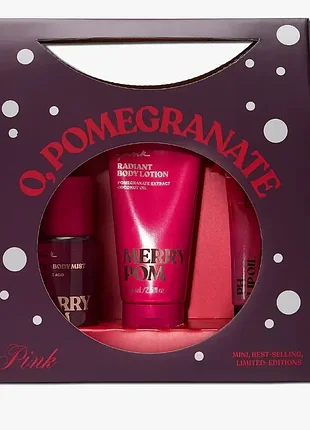 Подарочный набор pink victoria’s secret o, pomegranate body care gift set