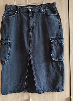Стильная джинсовая юбка denim george