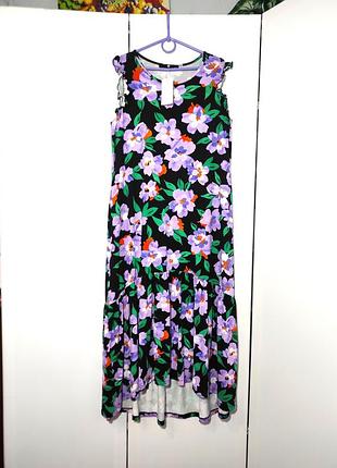 Новое с биркой яркое платье в цветочный принт