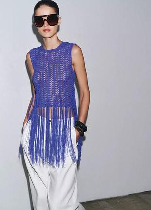 Топ жіночий синій zara new