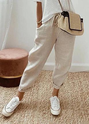 Жіночі штани льняні літні