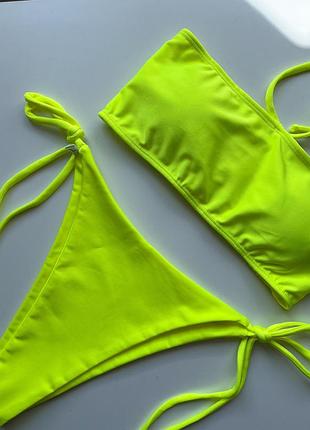 Купальник жовтий бандо