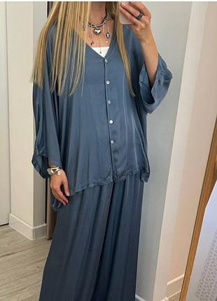 Стильная двойка костюм женский брюки палаццо