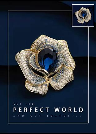 Красивая брошь люкс класса роза цветок, цветочек,цветы (красная брошь роза,розы, цветок,цветы)