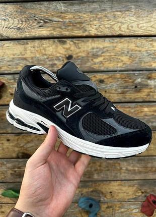 Кроссовки new balance 2002r черно-белые