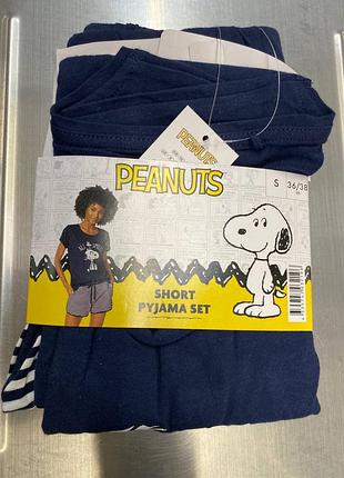 Новая женская пижама костюм с шортами disney snoopy peanuts xs, s, m