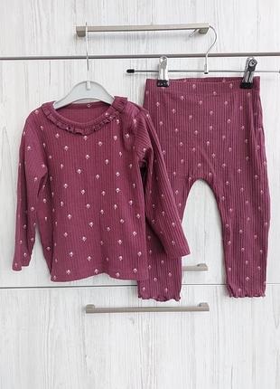 Брендовый костюм в рубчик