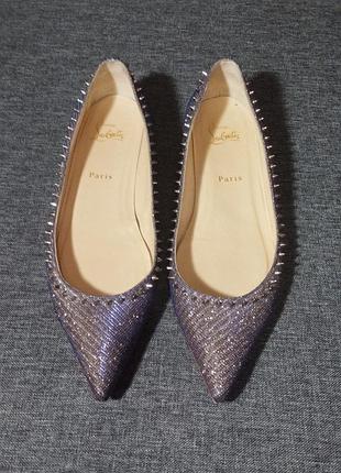 Christian louboutin лодочки туфли, без каблука, 40р, итальялия