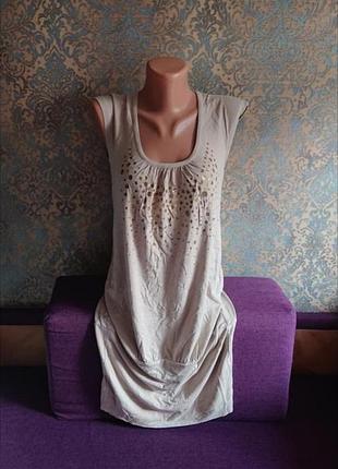 Красивое летнее платье футболка р. 46/48