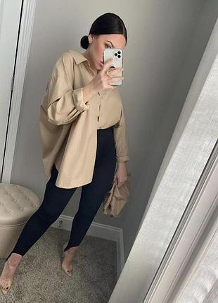Котонова сорочка оверзайз h&m