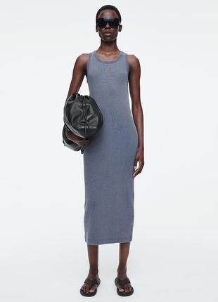 Cos шикарна сукня органічний котон в рубчик