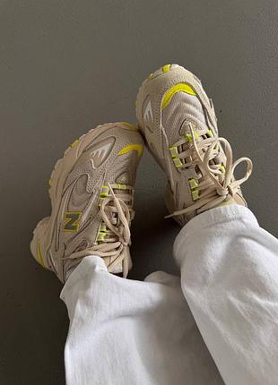 New balance 725 beige / yellow premium4 фото