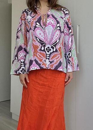 Топ із рукавами клеш сорочка бохо