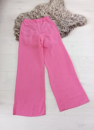 Трендові брюки zara прямі рожеві