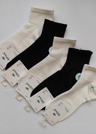5 пар подростковые летние носки бамбук в сетку корона 36-41 размер, ассорти.