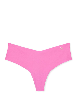Victorias secret безшовные трусики стринги no show ultra pink thong knickers peony