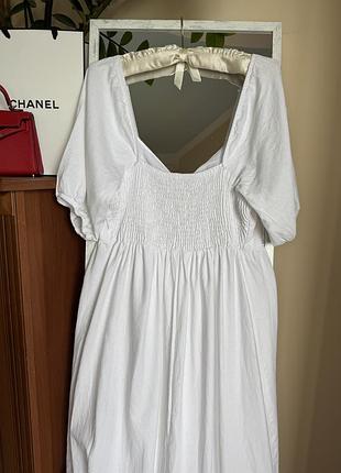 Шикарное платье миди лен большой размер на 7