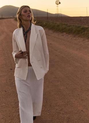 Блейзер zara  льон