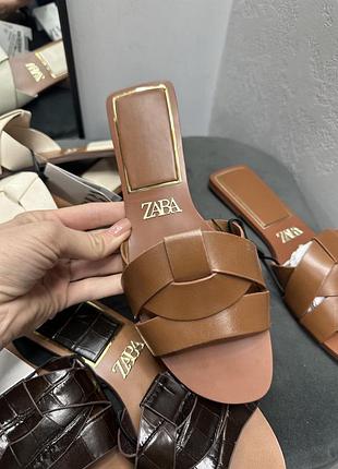 Шльопки zara шльопанці zara