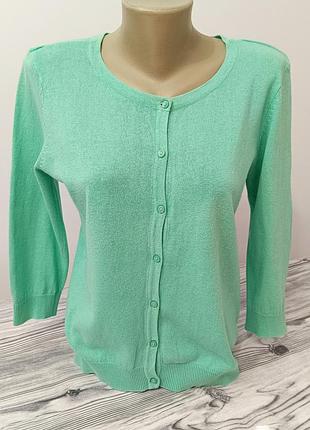 Кардиган базова кофта жіноча салатова котон р.46-48 basic h&m