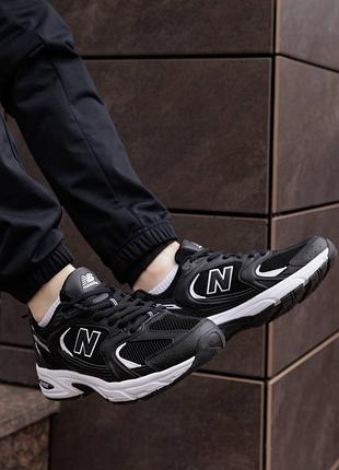 Кроссовки new balance 530 black white женские мужские