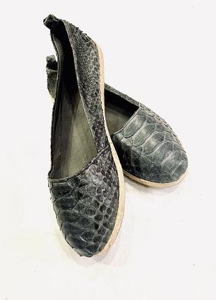 Эспадрильи из натуральной кожи питона