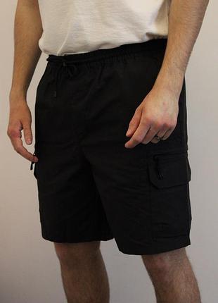 Шорти карго чоловічі чорні river island з кишеннями