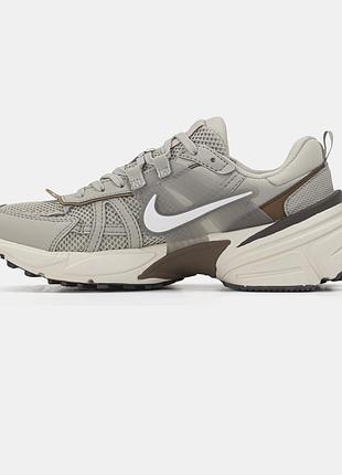 Кроссовки nike edition v2k runtek grey brown2 фото