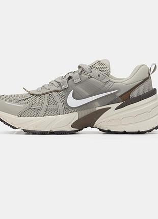 Кроссовки nike edition v2k runtek grey brown5 фото