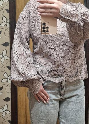 Праздничная блуза с сетевая,zara