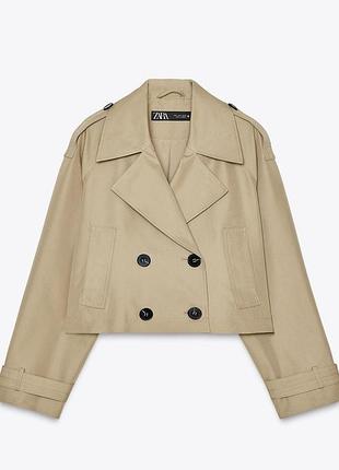 Укорочений тренч zara, розмір xs
