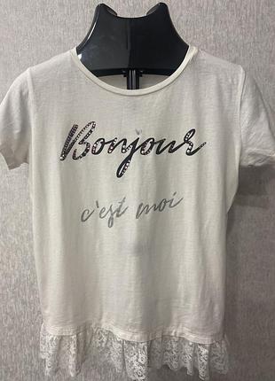 Футболка біла гламурна