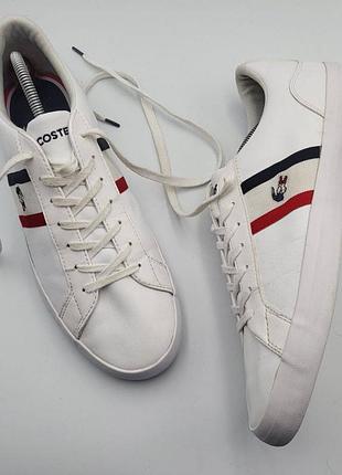 Шкіряні чоловічі кеди-кросівки 
lacoste
