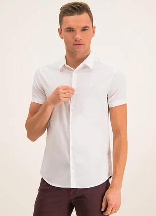 Сорочка чоловіча в білому кольорі MEN armani. р. м. бавовна