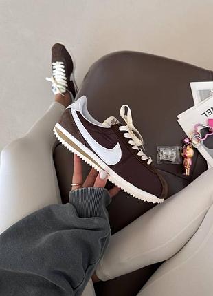 Кроссовки nike cortez brownie / white