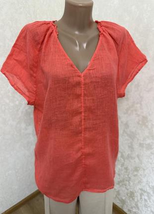 Чудова невагома льняна блуза сорочка рубаха jigsaw