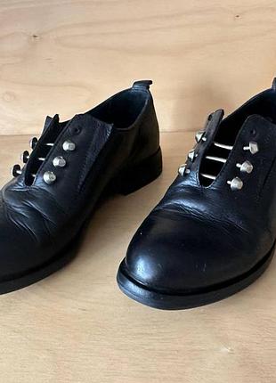 Туфлы кожа и металлл ONsco morichetti italy 36 размер