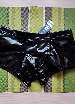 Сексуальні чоловічі латексні трусики боксерки s-m та l-xl