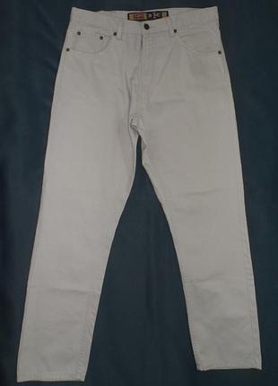 Брюки джинсы бежевые размер м / w32 l30