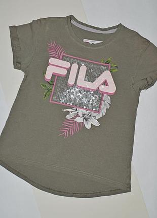 Спортивная футболка с пайетками fila 122-128cм