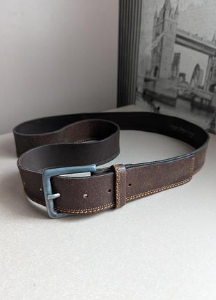 Ремінь vera pelle (115) made in italy оригінал  з натуральної шкіри чоловічий коричневий