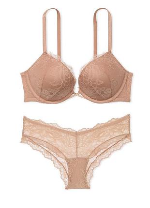 Victorias secret комплект белья трусики и бюстгальтер двойной пуш-ап very sexy bombshell add-2-cups