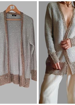 Кардиган пайетками 3