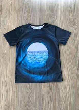 Підліткова швидковисихна футболка реалістичним принтом ocean