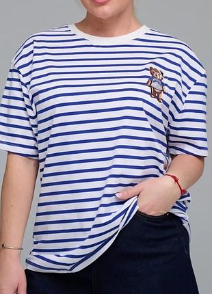 Трендовые футболки в полоску с мишкой итальянского бренда🇮🇹